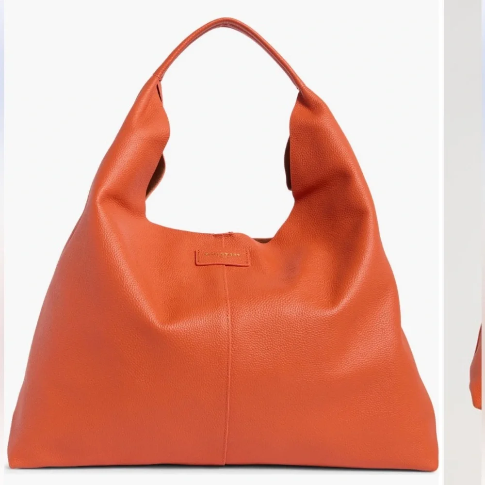 NWT Kurt Geiger All Leather The Violet Slouch Hobo Bag In Orange - Picture 1 of 11